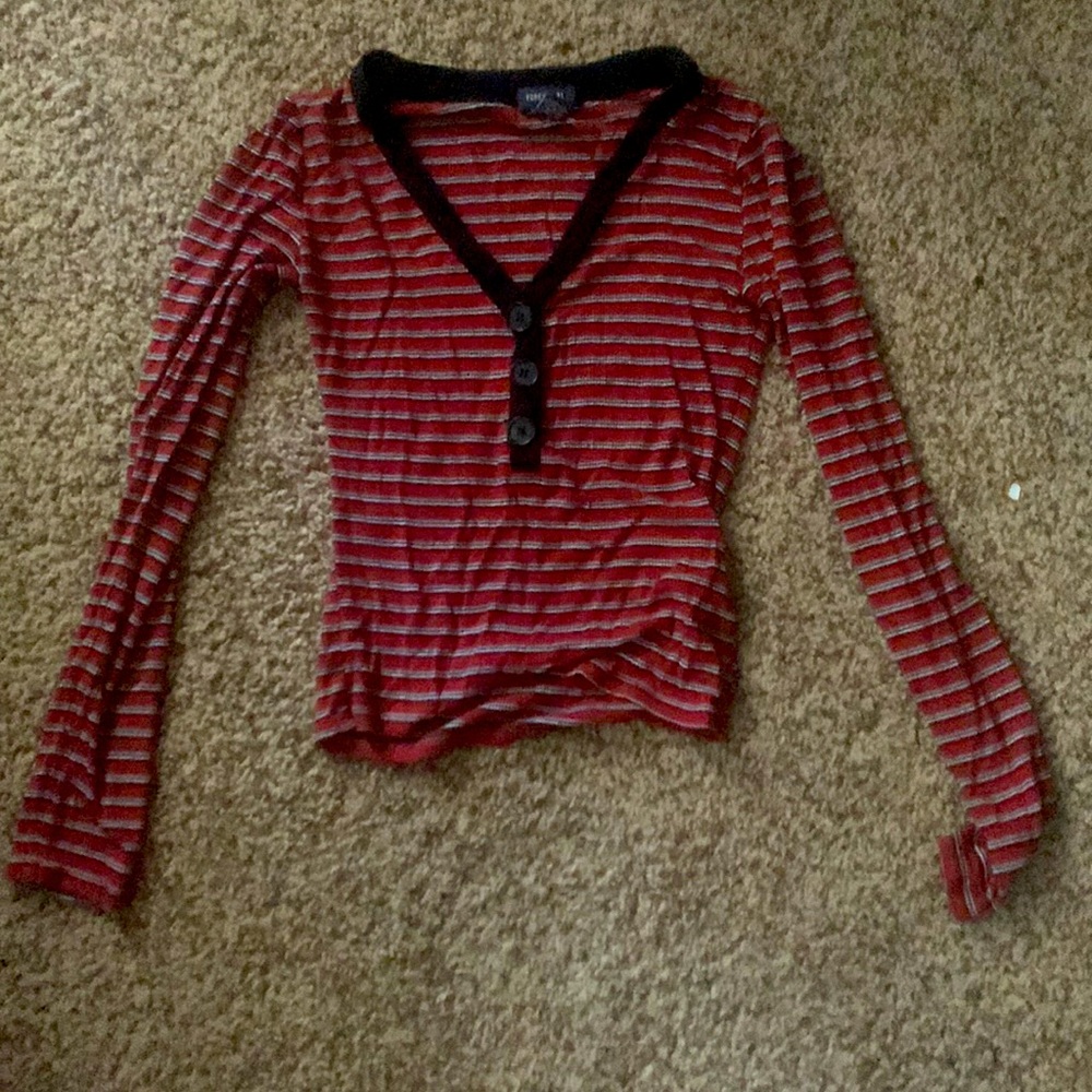 Forever 21 stripped red, white and black, size small.